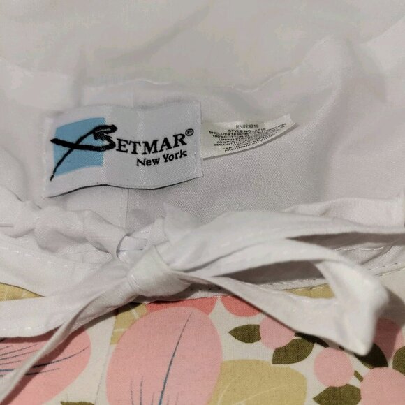 Betmar New York Sun Hat Bow Wide Brim Colorful Floral Cruise Beach Women - Picture 5 of 7